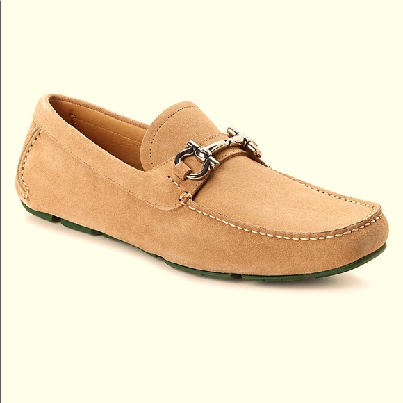 Salvatore Ferragamo suede moccasin loafer 11 tan